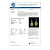 Image 3 : 6 CTW Peridot & Micro Pave Solitaire Halo VS/SI Diamond Earrings 14K White Gold - REF-104H4A - 22741