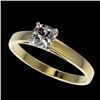 Image 1 : 0.50 CTW Certified VS/SI Quality Cushion Cut Diamond Solitaire Ring 10K Yellow Gold - REF-64W3F - 32