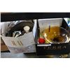 Image 1 : AMBER BOWL AND COLLECTOR PLATES AND DECORATIVE ESTATE GOODS