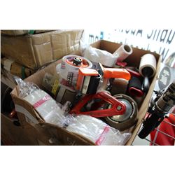 BOX OF TAPE GUNS AND TAPE