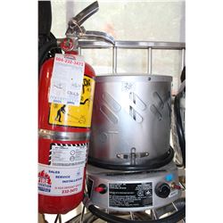 PROPANE 30 TO 80000 BTU SPACE HEATER AND FIRE EXTINGUISHER