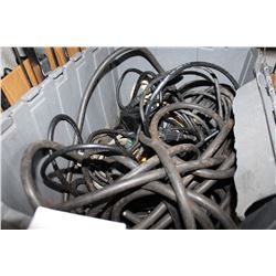 BIN OF EXTENSION CORDS