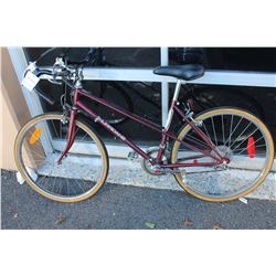 MAROON HURRICANE BIKE