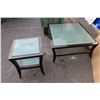 Image 1 : 2 PIECE GLASSTOP COFFEE TABLE SET