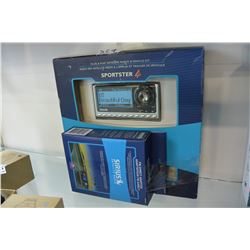 NEW OVERSTOCK SIRIUS SATELLITE RADIO SPORTSTER 4 ALL IN ONE RADIO AND VEHICLE KIT AND FM DIRECT ADAP