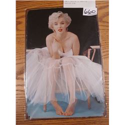 NEW 8 INCH BY 12 INCH TIN MARILYN SIGN