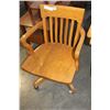 Image 1 : REFINISHED OAK OFFICE CHAIR