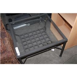 METAL GLASSTOP COFFEE TABLE
