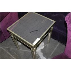 NEW HOME ELEGANCE MIRRORED END TABLE