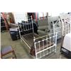 Image 1 : ANTIQUE WHITE IRON SINGLE SIZE BEDFRAME WITH MATTRESS