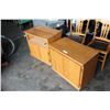 Image 2 : TWO OAK 2 DOOR CABINETS
