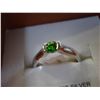 Image 1 : STERLING SILVER GENUINE CHROME DIOPSIDE RING WITH APPRAISEL $300.00