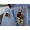 Image 1 : 14KT YELLOW GOLD GENUINE GARNET EARRINGS WITH APPRAISEL $1200.00