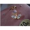 Image 1 : 10KT YELLOW GOLD CUBIC ZIRCONIA FLORAL PENDANT WITH APPRAISEL $450.00