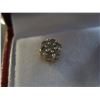 Image 3 : 10KT YELLOW GOLD DIAMOND CLUSTER EARRINGS WITH APPRAISEL $1200.00