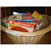 Image 1 : WICKER BASKET FUL OF NEW KITCHEN SANDWICH BAGS AND WRAP