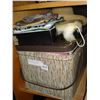 Image 1 : VINTAGE TIN PICNIC BASKET WITH LADIES HATS AND SCARFS