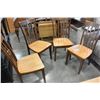 Image 1 : SET OF FOUR WOOD DINING CHAIRS