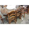 Image 2 : VINTAGE DINING TABLE AND SIX CHAIRS