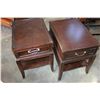 Image 2 : PAIR OF MODERN ONE DRAWER ENDTABLES