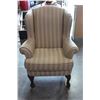 Image 1 : WHITE WING BACK ARMCHAIR AND OTTOMAN