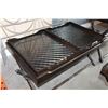 Image 1 : DESIGNER COFFEE TABLE AND ENDTABLE WITH FIVE SERVING TRAYS BEVELLED GLASS TOP