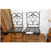 Image 1 : PAIR OF CAST IRON KIDS FOLDING CHAIRS
