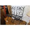 Image 2 : PAIR OF CAST IRON KIDS FOLDING CHAIRS