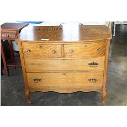 FOUR DRAWER OAK CANADIANA DRESSER