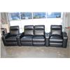 Image 1 : AS NEW HOME ELEGANCE 6PC THEATRE SECTIONAL, WITH 4 POWER RECLINING CHAIRS. AND CONSOLES, RETAIL $249
