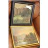 Image 1 : HAYDEN HALL ENGRAVING OWNED BY LADY COUTTS AND VINTAGE PAINTING ON CANVAS