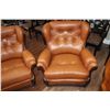 Image 3 : ITALIAN LEATHER 3 PIECE SOFA AND TWO CHAIRS