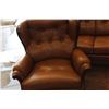 Image 4 : ITALIAN LEATHER 3 PIECE SOFA AND TWO CHAIRS