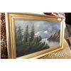 Image 2 : FRAMED PAINTING ON BOARD OF MOUNTAINS