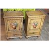 Image 1 : PAIR OF ONE DOOR ONE DRAWER DECORATIVE NIGHTSTANDS