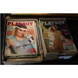 TWO BOXES OF 1980S PLAYBOY MAGAZINES