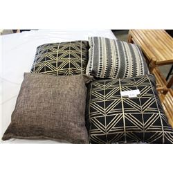 FOUR NEW THROW PILLOWS