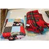 Image 1 : HAND MADE QUILT AND THREE MOHAIR BLANKETS MADE IN SCOTLAND