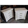 Image 1 : PAIR OF LARGE 3 DRAWER DESIGNER NIGHTSTANDS BY VAUGHAN FURNITURE CO