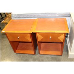 PAIR OF MODERN MAPLE ENDTABLES