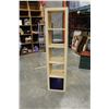 Image 1 : MAPLE SIX FOOT CUBE SHELF WITH PLASTIC DRAWERS