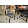 Image 2 : BLACK DINING TABLE AND FOUR CHAIRS