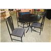 Image 3 : BLACK DINING TABLE AND FOUR CHAIRS