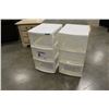 Image 1 : TWO WHITE THREE DRAWER ORGANIZERS
