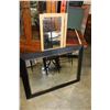Image 1 : BLACK FRAMED BEVELLED WALL MIRROR AND TWO DRESSING MIRRORS