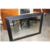 Image 2 : BLACK FRAMED BEVELLED WALL MIRROR AND TWO DRESSING MIRRORS