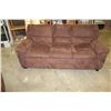 Image 3 : BORWN MICROFIBER SOFA AND LOVESEAT