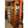 Image 2 : OAK ILLUMNATED DISPLAY CABINET