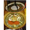 Image 1 : TWO LARGE HAND DECORATED CHARGER PLATES ON STANDS