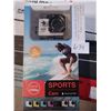 Image 1 : NEW SPORTS ACTION CAMERA, 1080P, WATERPROOF TO 30M, WITH ACCESSORIES AND MOUNTS RETAIL $149